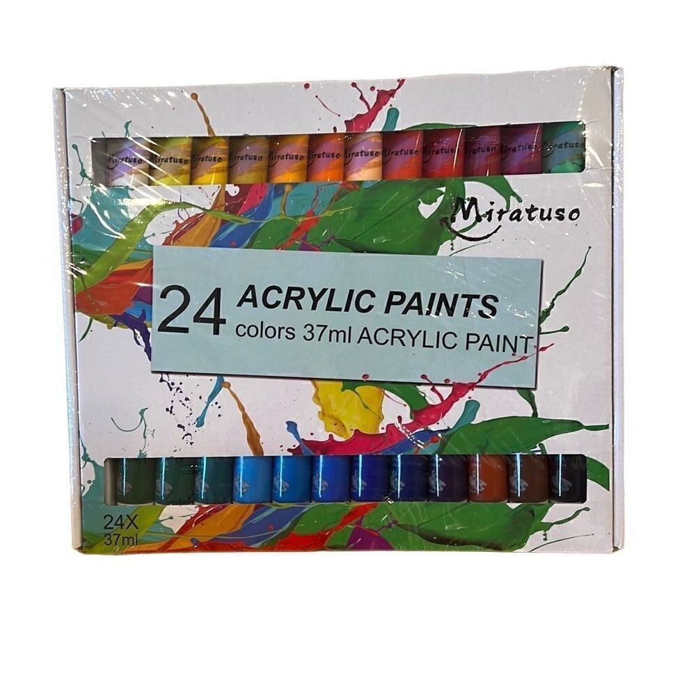 Miratuso 24 Acrylic Paints 1.25 Oz. New